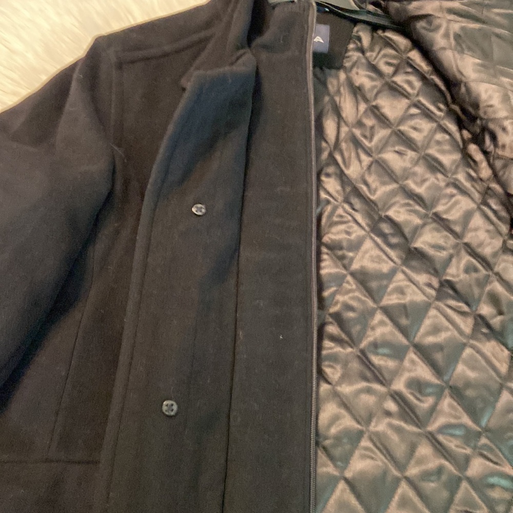 Nautica Man Wool 67% 12 % cashmere 21 Naylon Coat long 31 bust 44” - Picture 11 of 12